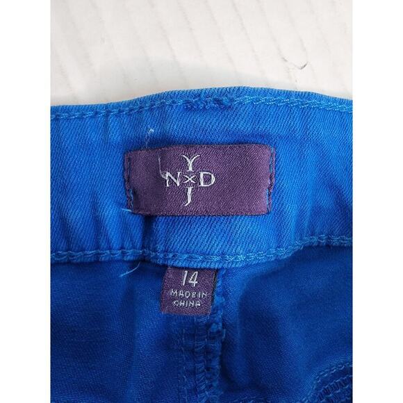 Not Your Daughters Jeans Boyfriend SZ 14 High Rise Lift Tuck Technology Blue - Picture 5 of 11